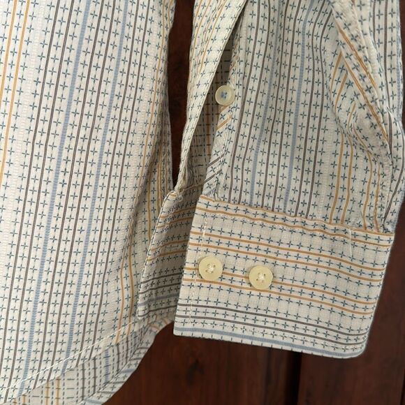 Men's Tommy Bahama Cotton Button Down Long Sleeve Shirt Size Large - Picture 3 of 10